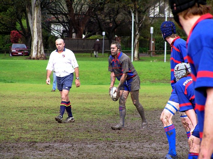 Muddy day - Andy to kick